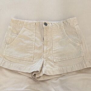 American Eagle Women's Cream Corduroy Shorts